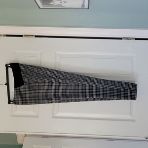 Calvin Klein black plaid stretch pants size M women's